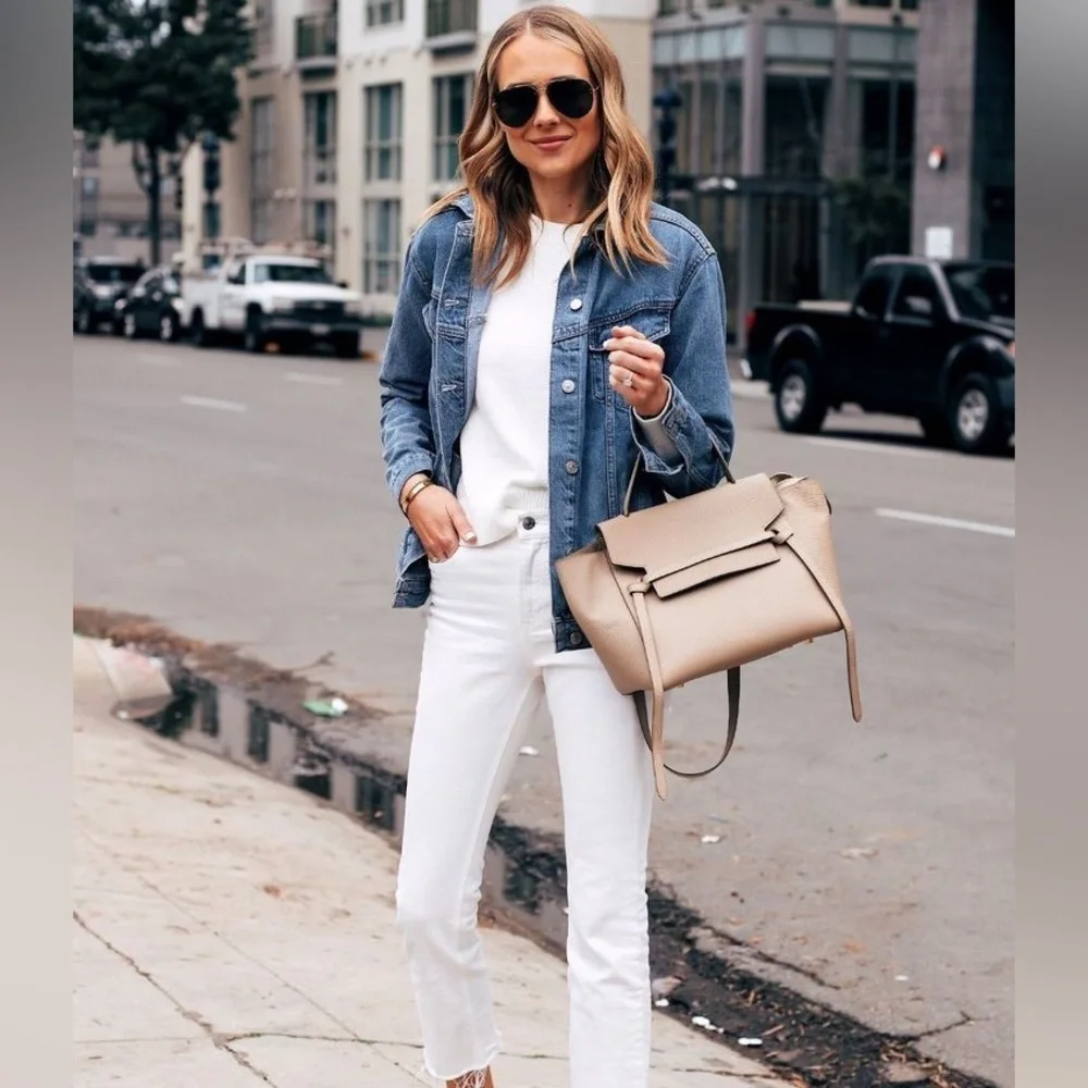 BANANA REPUBLIC WHITE SKINNY CROP DENIMS - Picture 2 of 15
